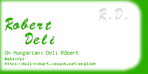 robert deli business card